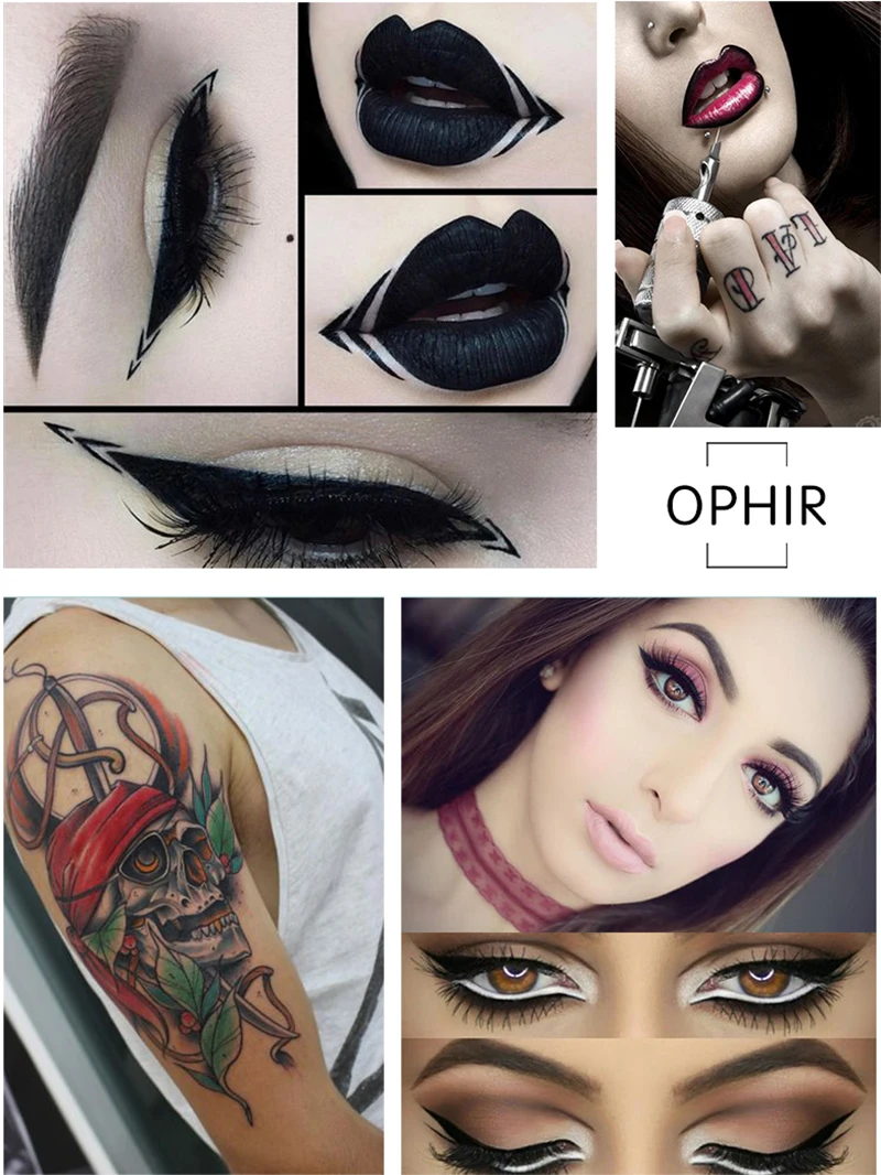 OPHIR 1/2OZ PRO Tattoo Ink Pigment for Permanent Makeup Eyebrow Eyeliner Lip Body Art (23 Colors Choosing) _TA116 | Красота и