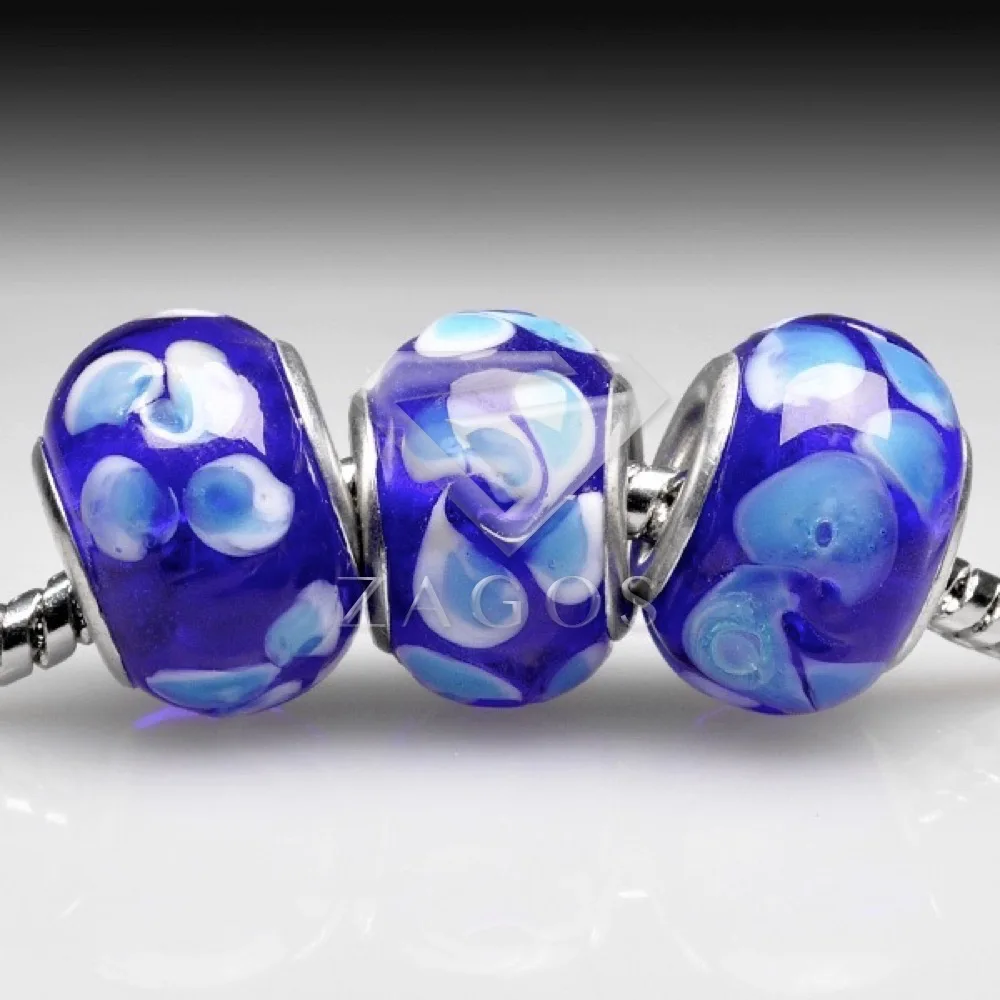 5 шт. разноцветные бусины из муранского стекла 14 х14х10 мм|glass round beads|round beadseuropean beads |