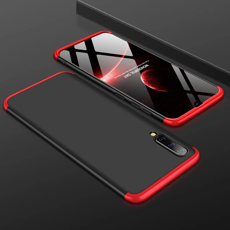 Жесткий чехол 3 в 1 для Samsung Galaxy A50 A30 матовый армированный гибридный защитный