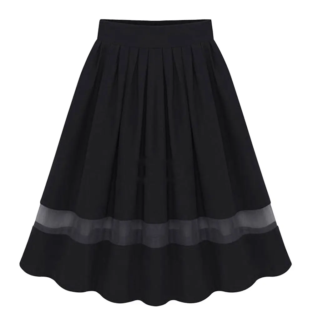 

Newly Elegant Organza Silk Pleated Skirts Fabric Splicing Skirt DO99