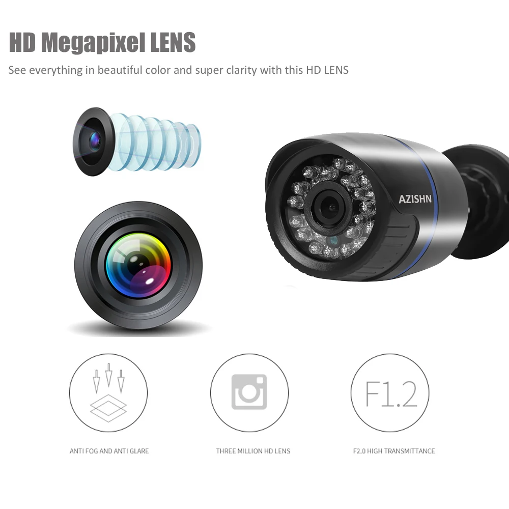 Камера видеонаблюдения HD 1080P AHD 2 0 МП ИК ночное видение|video surveillance cameras|outdoor waterproof