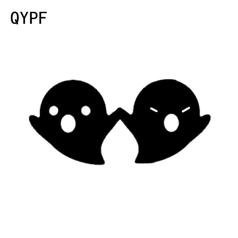 

QYPF 15.2*7.2 Coolest Halloween Ghost Decor Car Sticker Accessories Vinyl Silhouette Graphic C16-2293