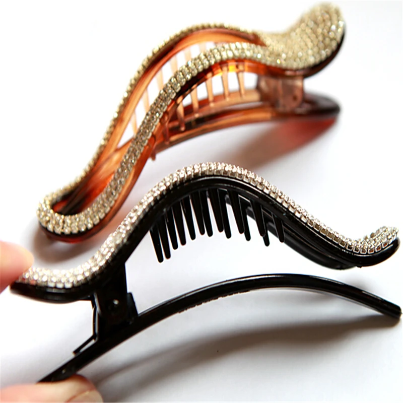2018 высокое качество большие роскошные полностью хрустальные заколки Элегантные Заколки для волос женщин