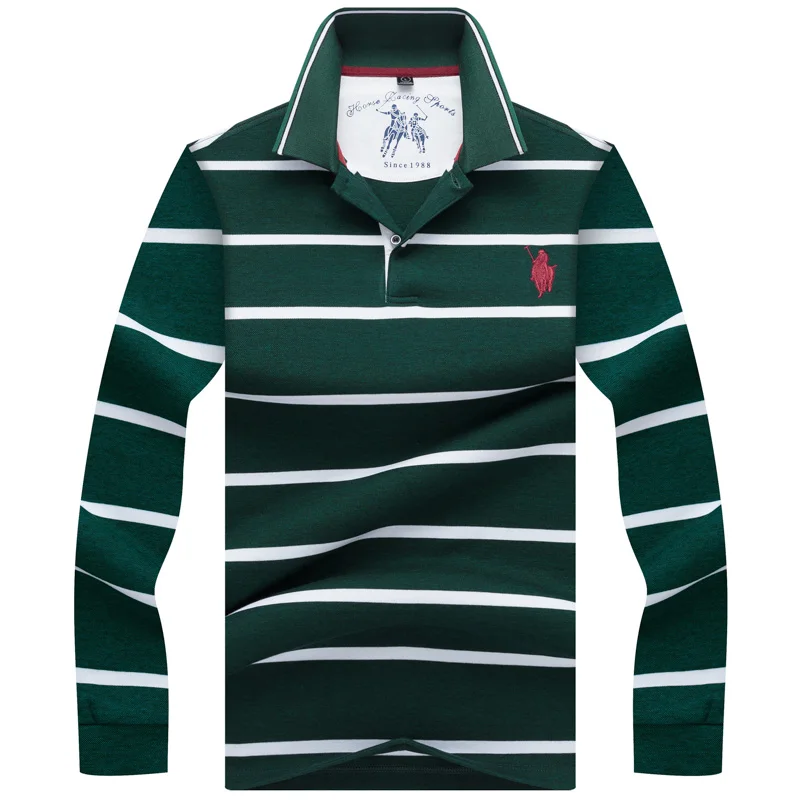 2018Haute Qualite Solide couleur Hommes Polo 3D Broderie Casual Polode Chemises hiver hommes A manches Longues polo chemise | Мужская