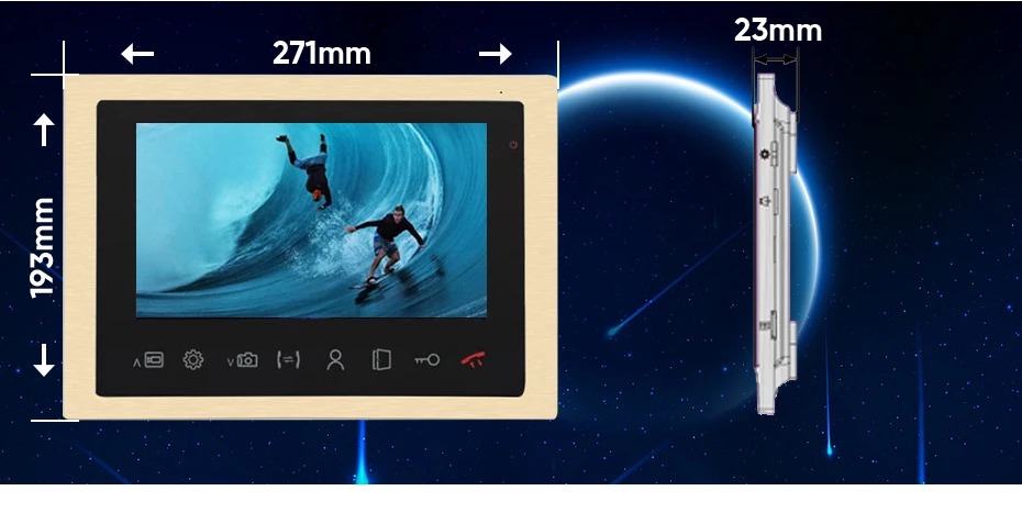 Dragonsview Домашний домофон 10 дюймов Большой экран видео домофон система AHD 960P датчик движения Панель вызова камера