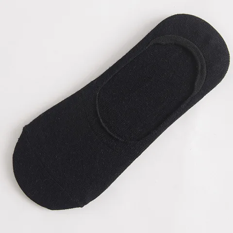 Носки мужские Нескользящие из силикона, летние однотонные невидимые носки-следки, хлопковые тапочки-носки для ухода за кожей, 5 пар