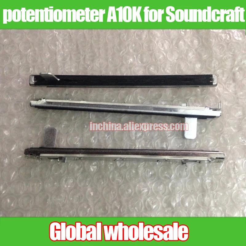 3 шт. faders 128 мм Однорядный прямой скользящий потенциометр A10K / 15B для Soundcraft LX7 LX9 100