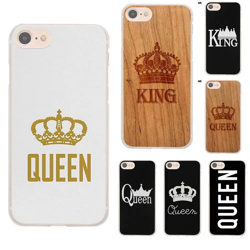 Perciron King Queen 01 брендовая пара для Apple iPhone 4 4S 5 5C SE 6 6S 7 8 Plus X LG G3 G4 G5 G6 K4 K7 K8 K10 V10