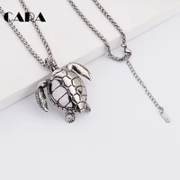 new arrival 316 stainless steel cute sea turtle charm necklace unisex hip hop punk jewelry necklace for men women cagf0197