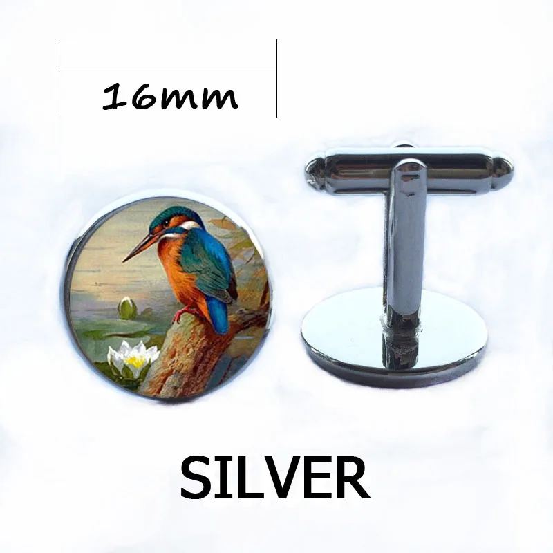 Kingfisher логотип ожерелье подвеска животное изображение Винтаж Серебряная цепочка