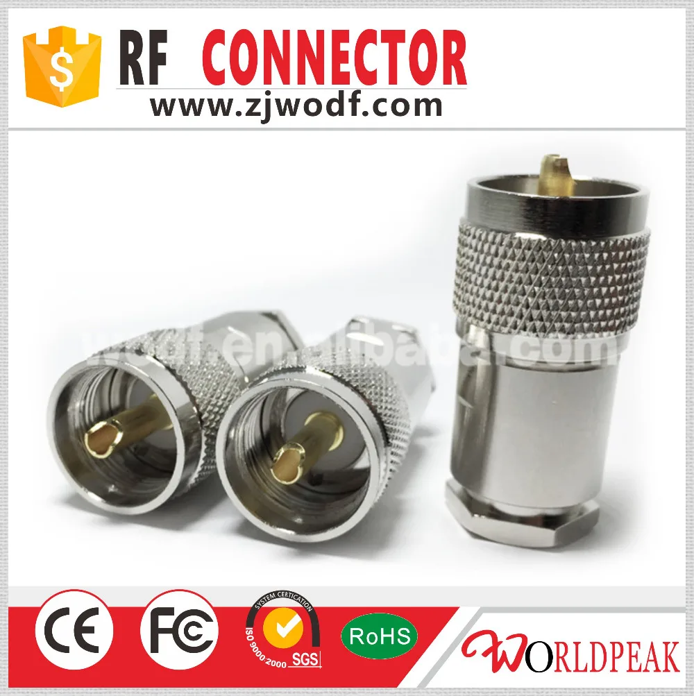 Бесплатная доставка 5 шт. PL259 UHF прямой штекер RG213 RG214 Кабельный разъем |