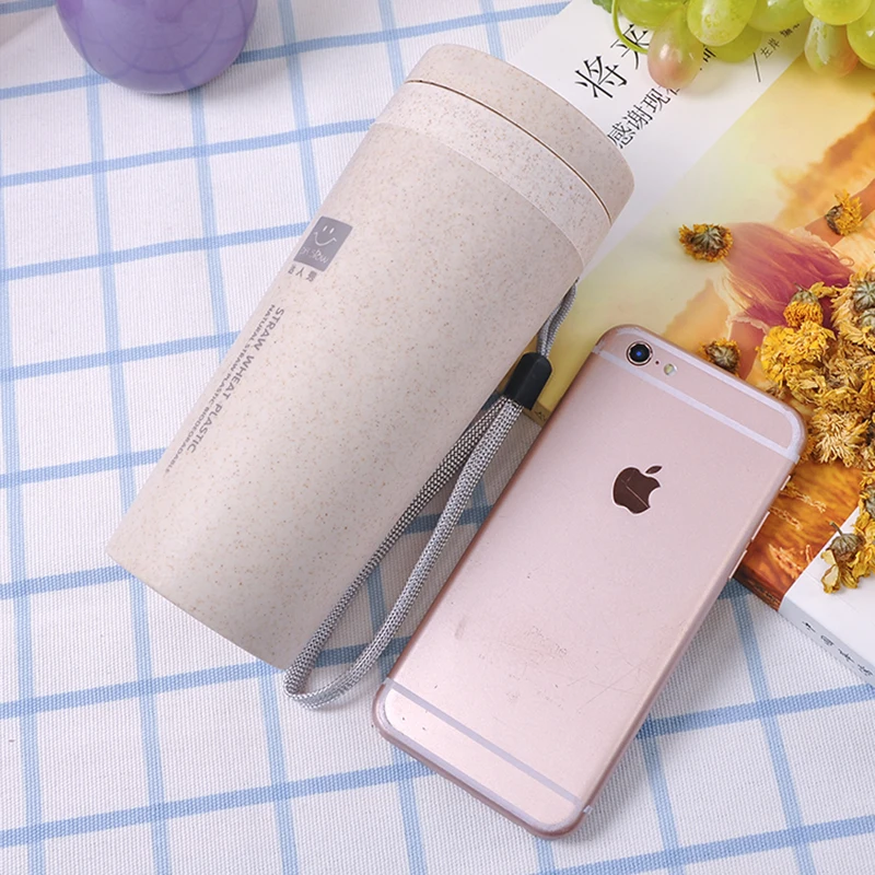 Лучшая эко стильная Пшеничная солома пластиковая Спортивная бутылка для воды