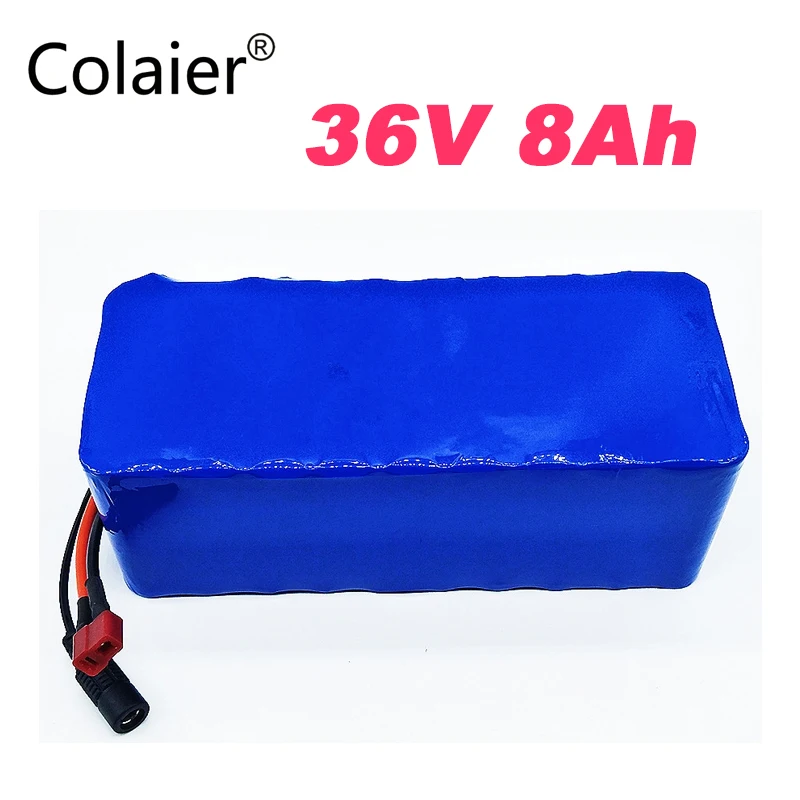 Colaier 36V 8ah 500W 18650 lithium battery 8000mAh Electric bike for electric bicycle 2A charge | Электроника