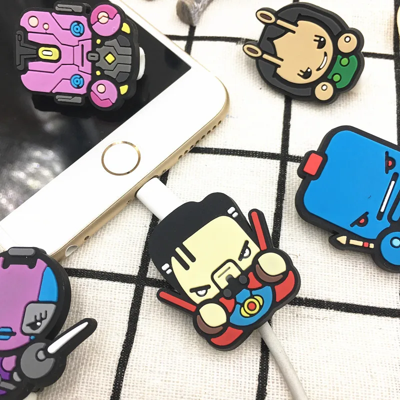 Милый мультяшный защитный кабель для iPhone 5 5s 6 6plus 6s 7 8 X USB зарядки и передачи данных