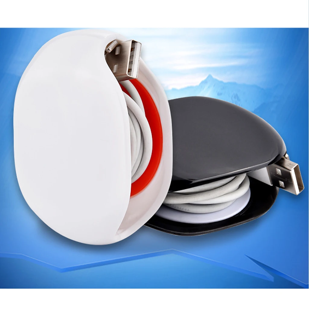2 Упакованные USB кабель менеджер шнур ПЭ чехол для наушников катушка сматыватель
