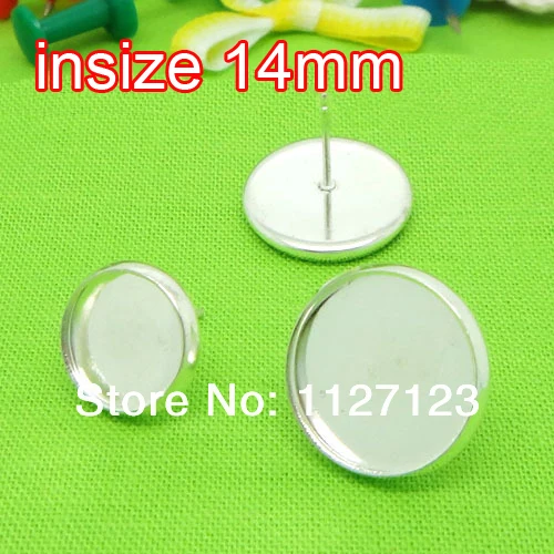 

Free ship!Hotsale Silver Plated 500PCS 14mm Earring Stud Base and Blanks Post Jewelry Findings and Fittings