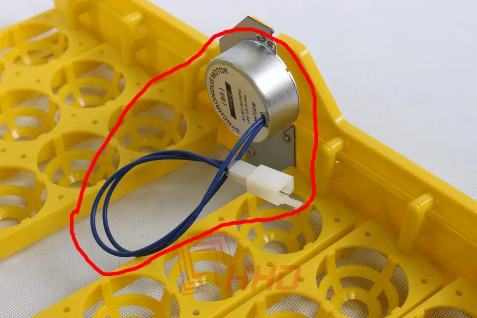 China HHD Spare Parts Egg-turning Motor With Gear Mini Chicken Bird Egg Hatchery Machine Small Incubator Automatic Accessories