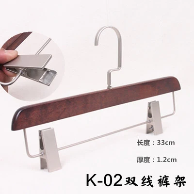 5 pcs/lot Heavy Duty Wooden Coat Hangers Solid Wood Clothes Hanger of Vintage Color with Anti-skid Shoulder Design for Adult Kid - Цвет: K-02  33cm