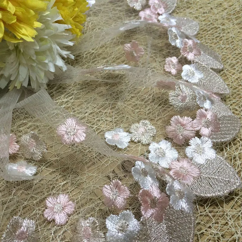 Fadesen crafts 2 года/Лот ширина 18 см вышитая золотая нить сетка кружевная ткань