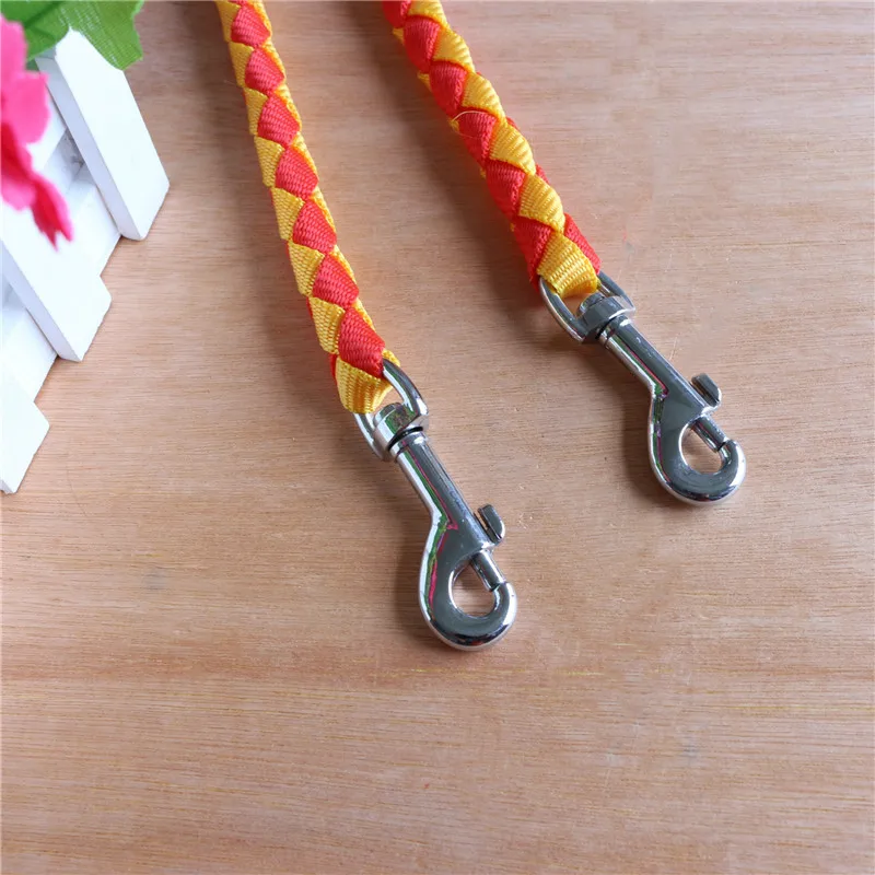 Товары для домашних животных двойные поводки собак клетчатые нейлоновые веревки