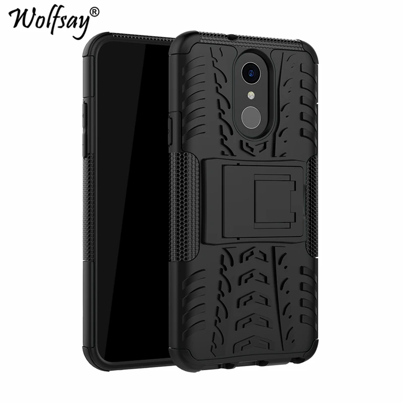 

Чехол Wolfsay для LG Q7, мягкий резиновый и пластиковый чехол для LG Q7 Plus, чехол для LG Q7A, Kickstand, Fundas для LG Q7 2018, 5,5 дюймов