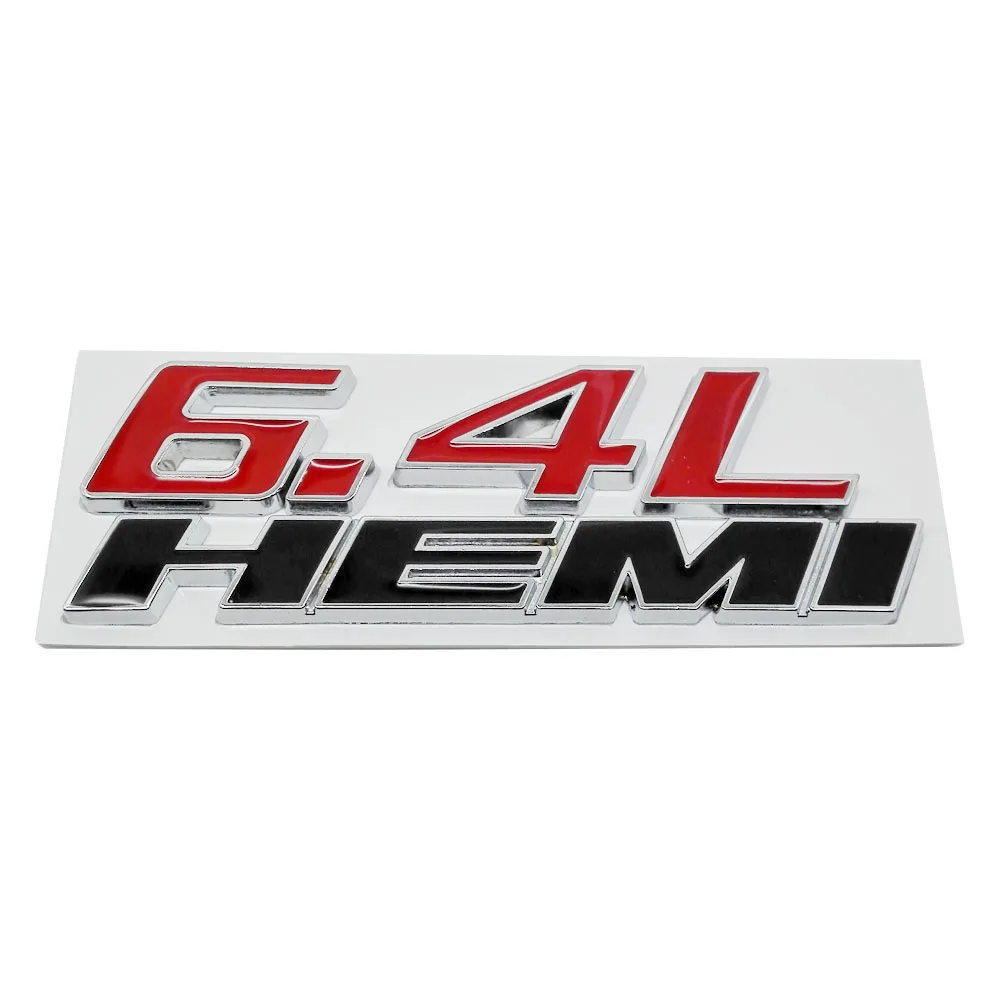 Забавная наклейка для автомобилей 3D металла 6.4L HEMI наклейка с эмблемой автомобиля значок для Jeep Dodge Chrysler 6.4L SRT наклейка наклейки JDM
