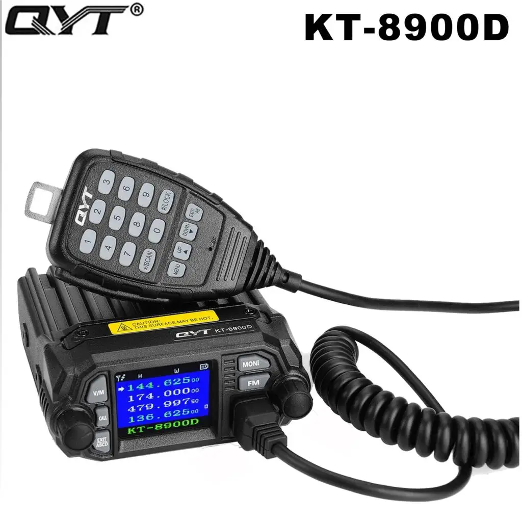 QYT мини Автомобильная Мобильная рация KT-8900D kt8900d FM двухстороннее радио VHF UHF двухдиапазонный цветной ЖК-дисплей 200 канальный четырехканальный режим ожидания