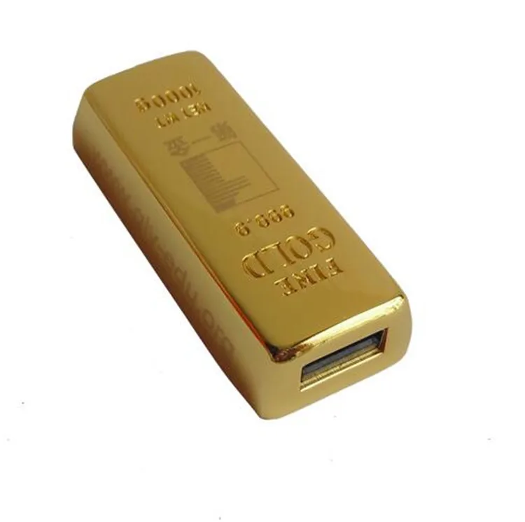 Горячая Распродажа логотип заказчика USB флеш накопитель в форме слитка Золотая