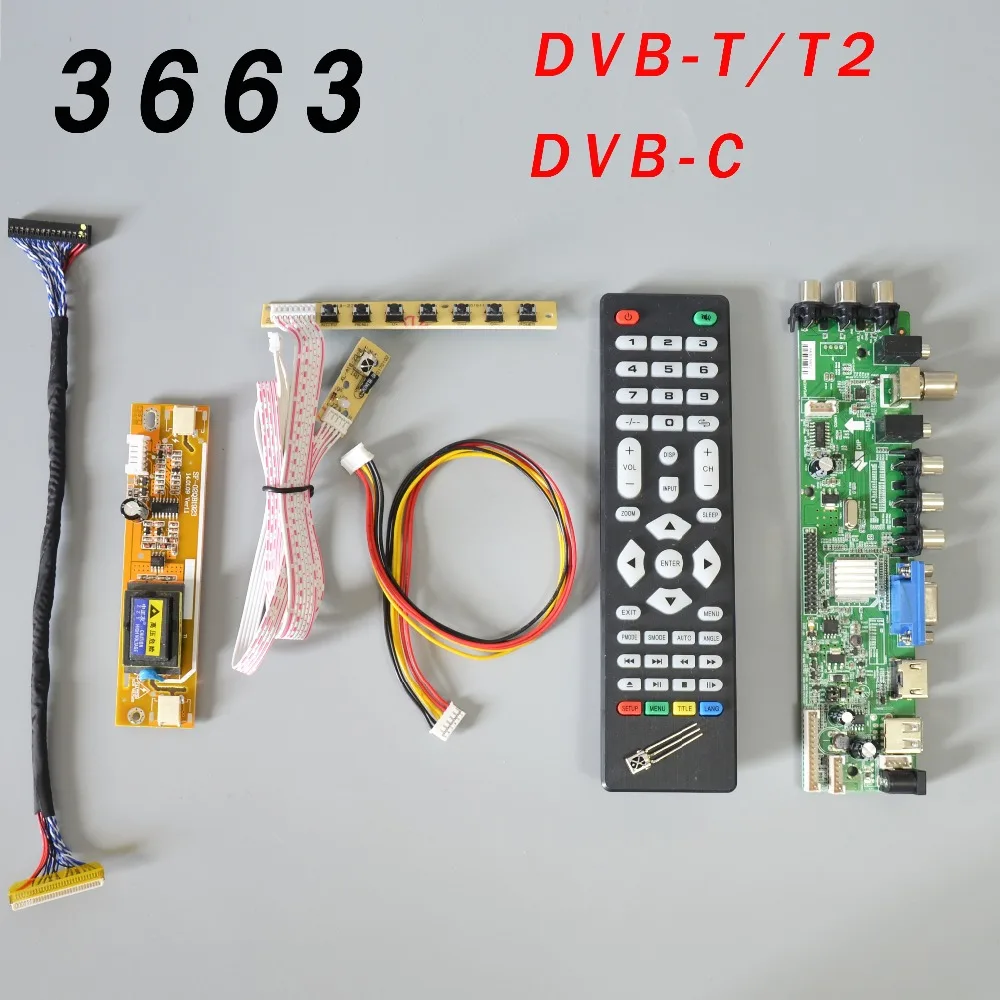 

Top. DS.D3663LUA.A81.2.PA V56 V59 Universal LCD Driver Board Support DVB-T2 TV Board+7 Key Switch+IR+2 Lamp Inverter+LVDS 3663