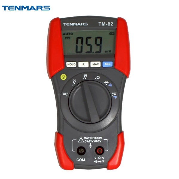 

TENMARS TM82 Multimeter LCD Backlit Display, with maximum reading of 1999