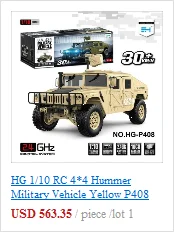 HG 1/10 RC автомобиль 4*4 Американский военный автомобиль зеленый P408 гоночный автомобиль с ESC Мотор звуковой свет радио системы TH15074