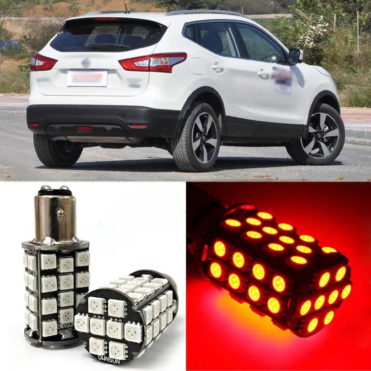 Ownsun новый красный BAY15D Авто стоп-сигнал 5050 48 SMD светодиодные лампы для Nissan Qashqai |