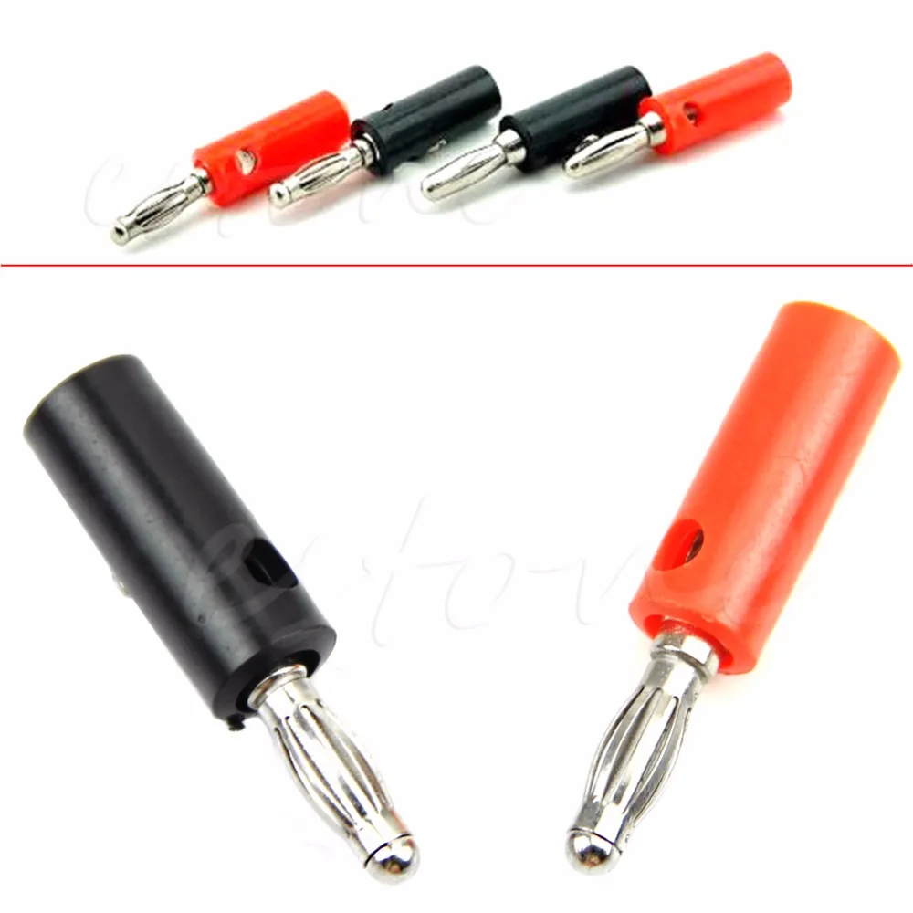 10 шт. провод для динамика разъемы типа банан 4 мм адаптер реальный вход кабеля