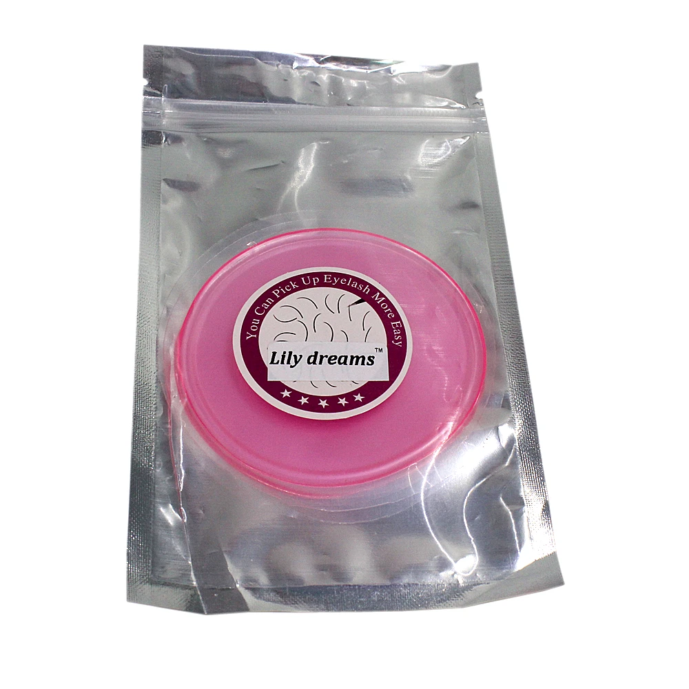 Новинка 1 шт. круглая прозрачная розовая/белая подставка для накладных ресниц