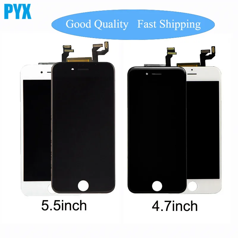 Дигитайзер сенсорного экрана хорошего качества + ЖК дисплей для iPhone 6 Plus 6S черный