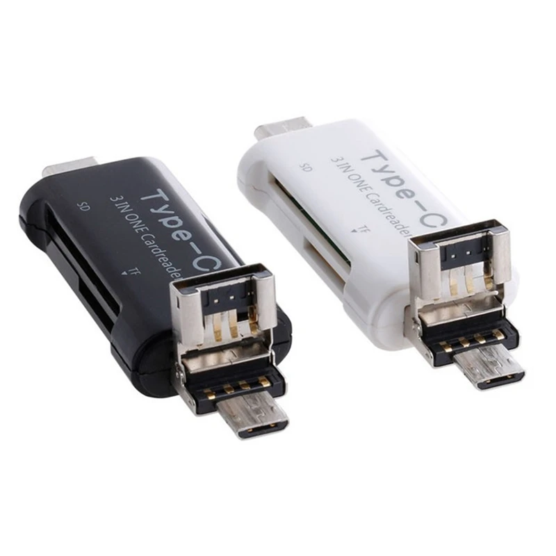 Type C и Micro USB и USB 3 в 1 устройство для чтения карт SD TF Универсальный OTG адаптер передачи данных Android телефоны компьютерные удлинители