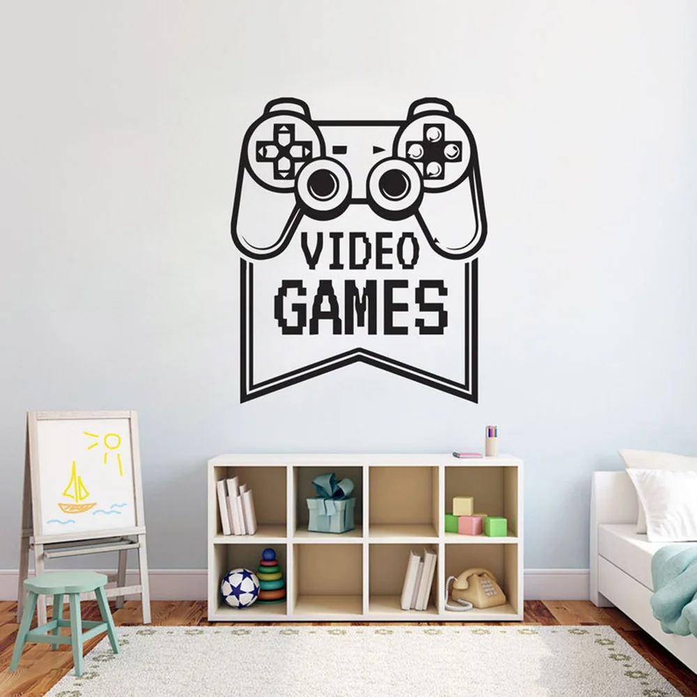 Контроллер видеоигры настенные наклейки детская спальня виниловые на стену