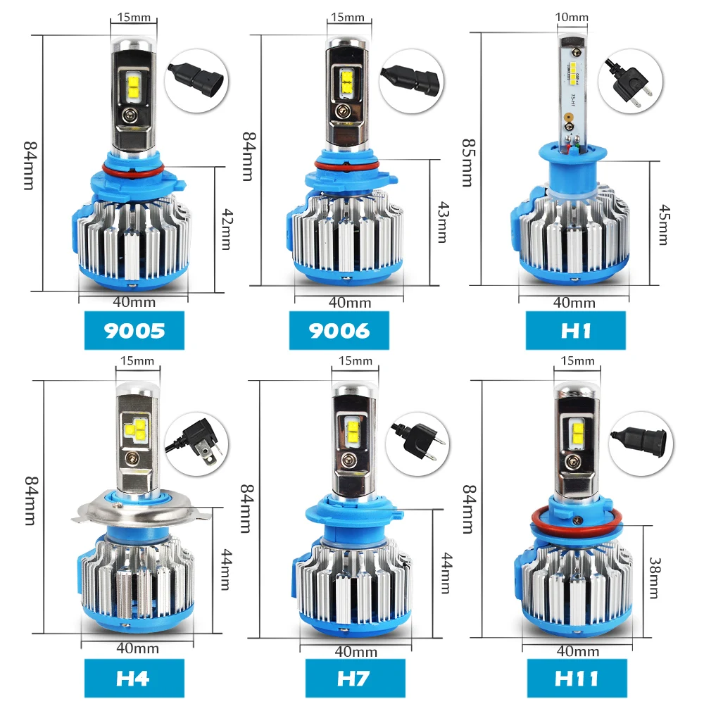 Taitian 2 шт. 70 Вт 9600LM CSP 6000K 12V светодиодные лампы h7 turbo фары H4 супер белый авто h1 h11 СИД