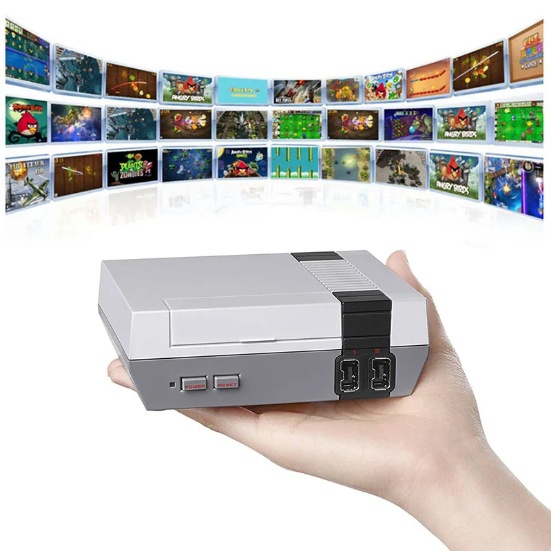 KOBWA 620 Ретро Классическая игровая консоль с двумя геймпадами Мини ТВ семейный