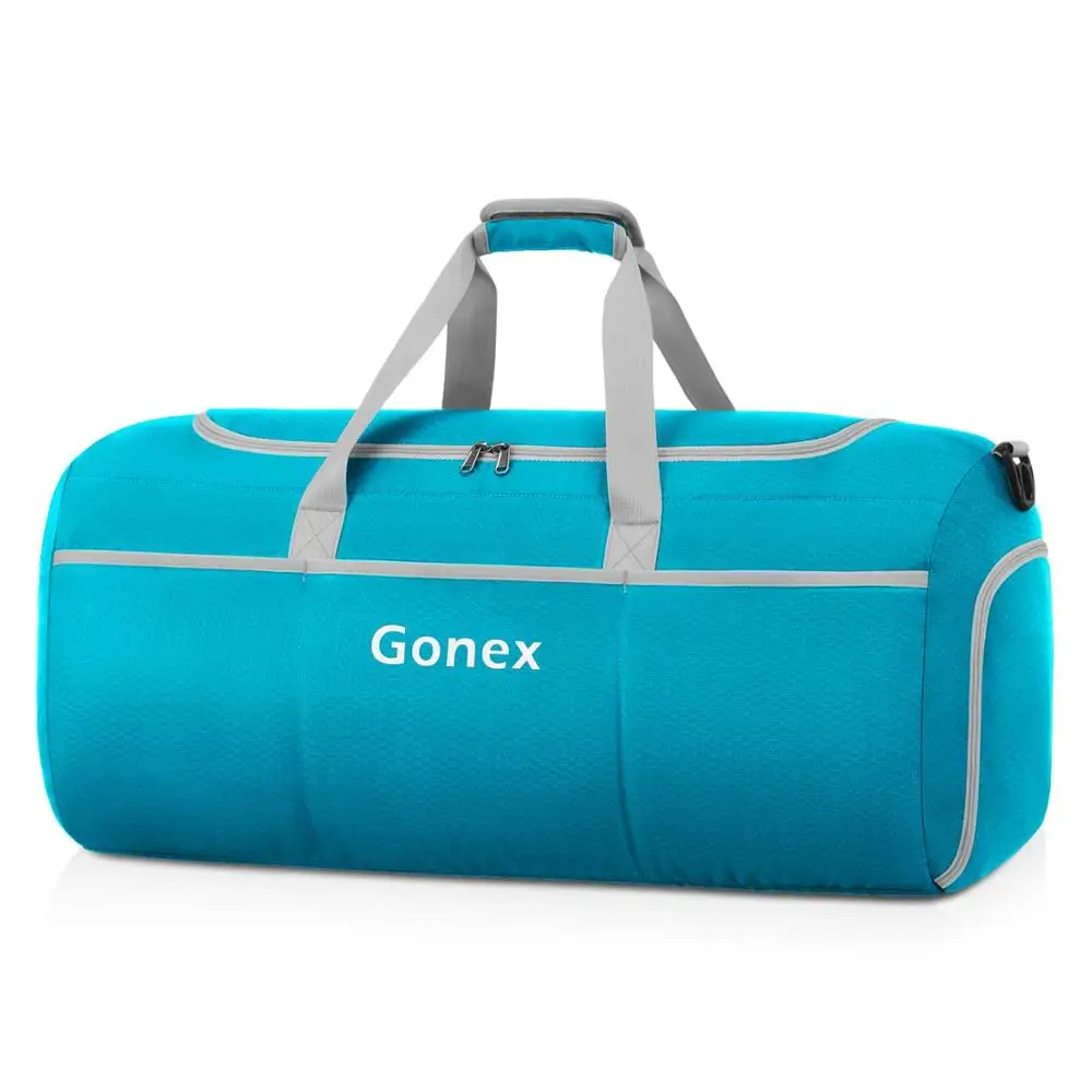 Turquoise Blue Gonex 90L дорожная сумка, посылка, легкая сумка для багажа, сумки для мужчин и женщин, для отдыха, спорта на открытом воздухе, для спортзала - Цвет: Turquoise Blue