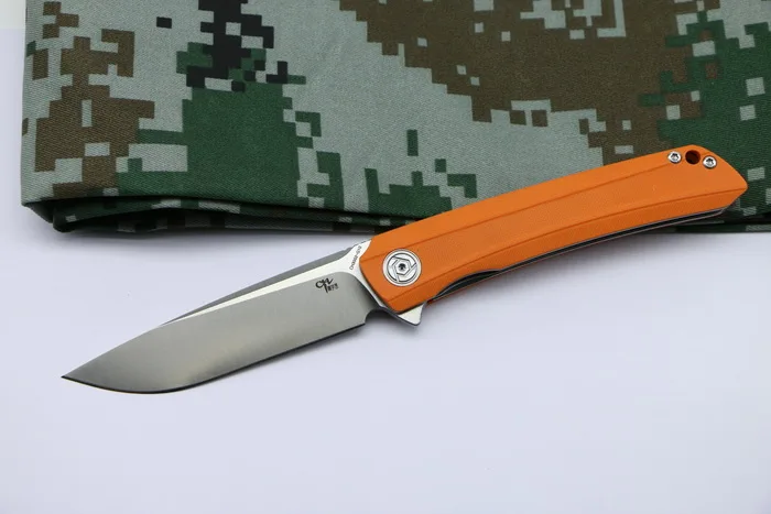 CH3002-G10, высокое качество, Флиппер, складной нож D2, лезвие G10, ручка, для кемпинга, охоты, pocke, фруктовые ножи, EDC, инструменты для выживания - Цвет: Оранжевый