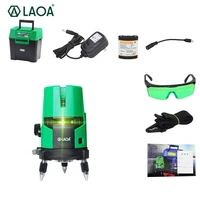 laoa 235 laser lines 360 degrees rotary 635nm auto level laser level with outdoor mode receiver and tilt slash ok li ion