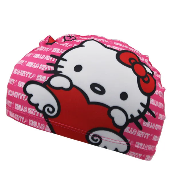 Прозрачный New Cute Cartoon Print Swimming Caps for Children Kids Polyster Pool Swim Caps for Long Hairs Swim Hat Bathing Caps for Baby - Цвет: Прозрачный