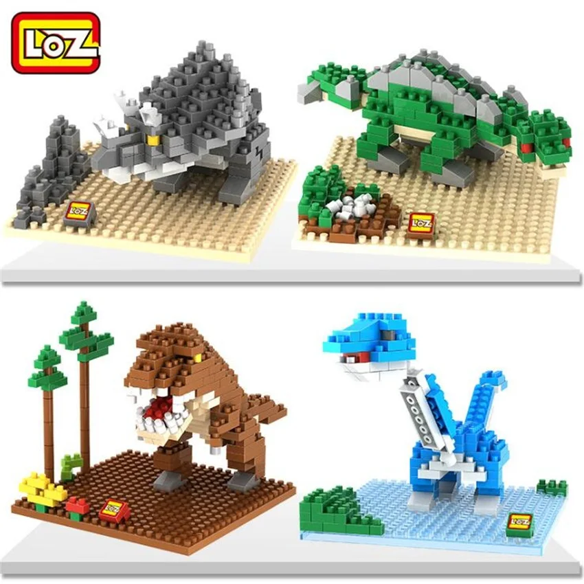 LOZ игрушечные блоки с бриллиантами динозавры строительные игрушки мини модель