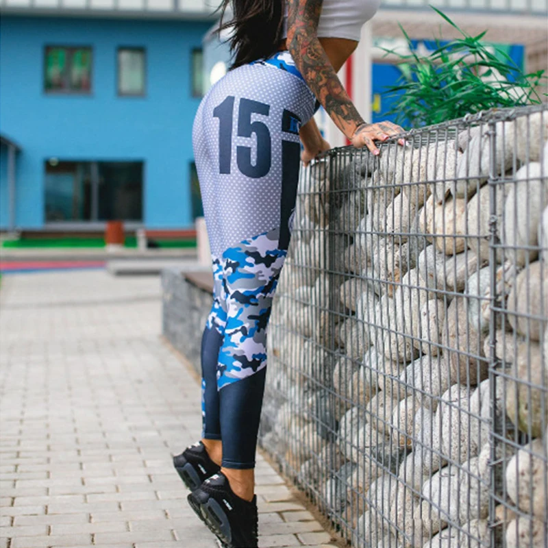 DAYSOFT Фитнес леггинсы Для женщин скинни с камуфляжным принтом Леггинсы эластичные