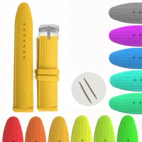 22mm hot fresh yellow silicone jelly rubber unisex watch band straps wb1070 22jb black blue red brown purple green