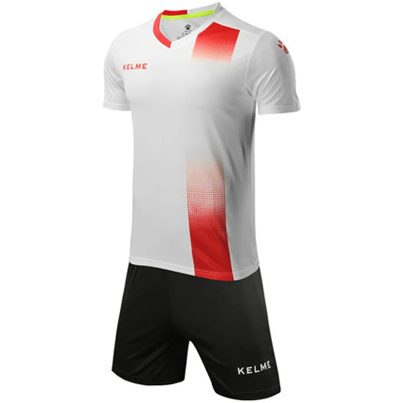 Kelme/Детская футбольная одежда; костюм из джерси с короткими рукавами; студенческий тренировочный костюм; 3883020 - Цвет: WhiteRed