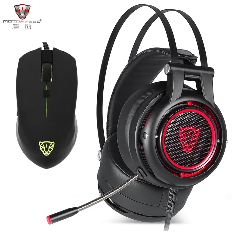 Motospeed H18 7 1 виртуальная игра наушники объемный звук USB разъем Overear игровая