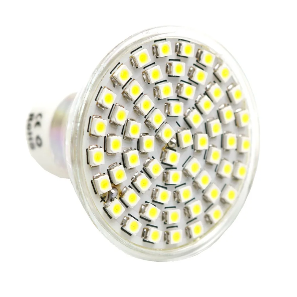 AC 220V LED Spotlight SMD 3528 60 Leds spot light GU10 White/Warm White High Brightness Lamp spotlight IL | Освещение