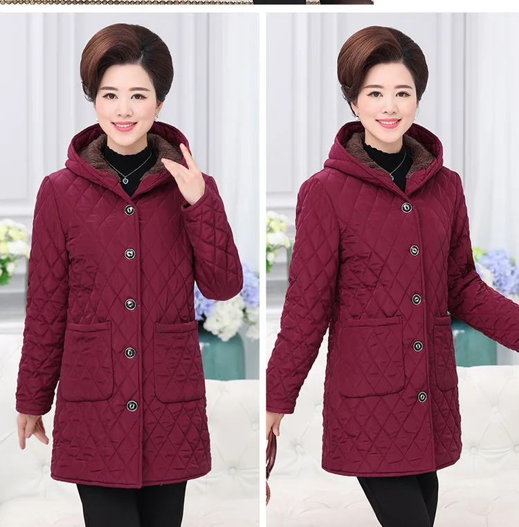 Новое хлопковое пальто, большой размер, женская зимняя куртка, 5XL, одежда для женщин среднего возраста, высокое качество, хлопковое теплое пальто K2932